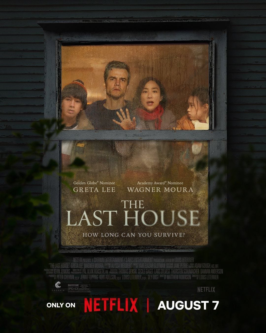 Affiche du film Le Dernier Refuge (The Last House) avec Greta Lee et Wagner Moura, sur Netflix