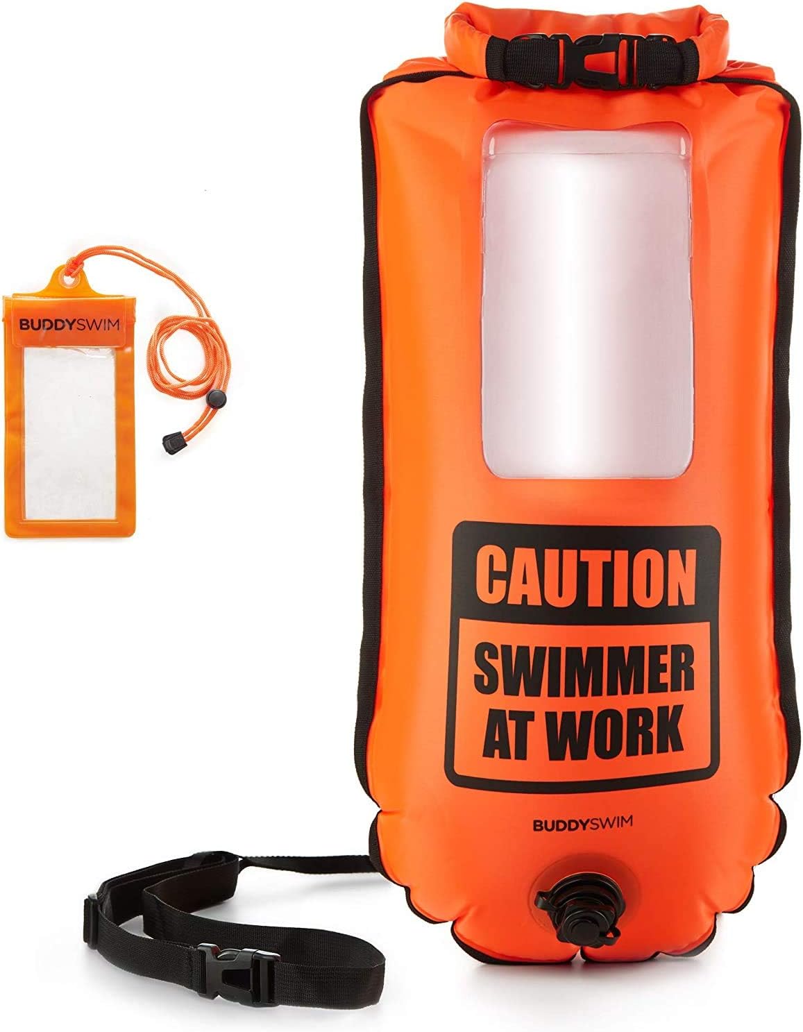 Bouée de nage en eau libre BuddySwim 28 L avec pochette étanche