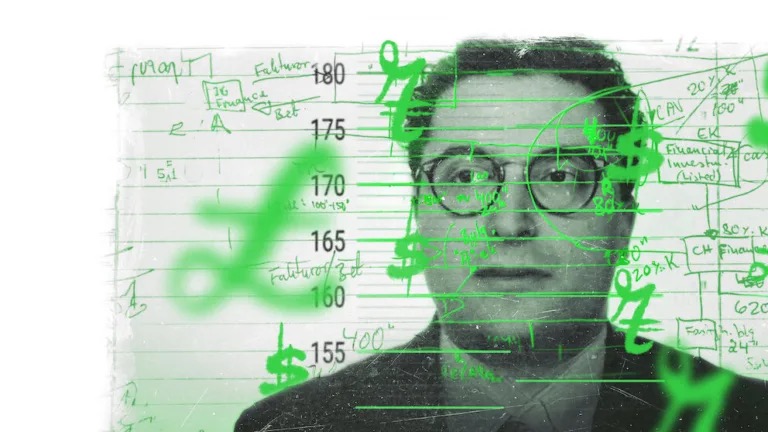 Portrait de Joachim Posener sur le visuel officiel du documentaire Netflix Marché de dupes : le scandale Trustor