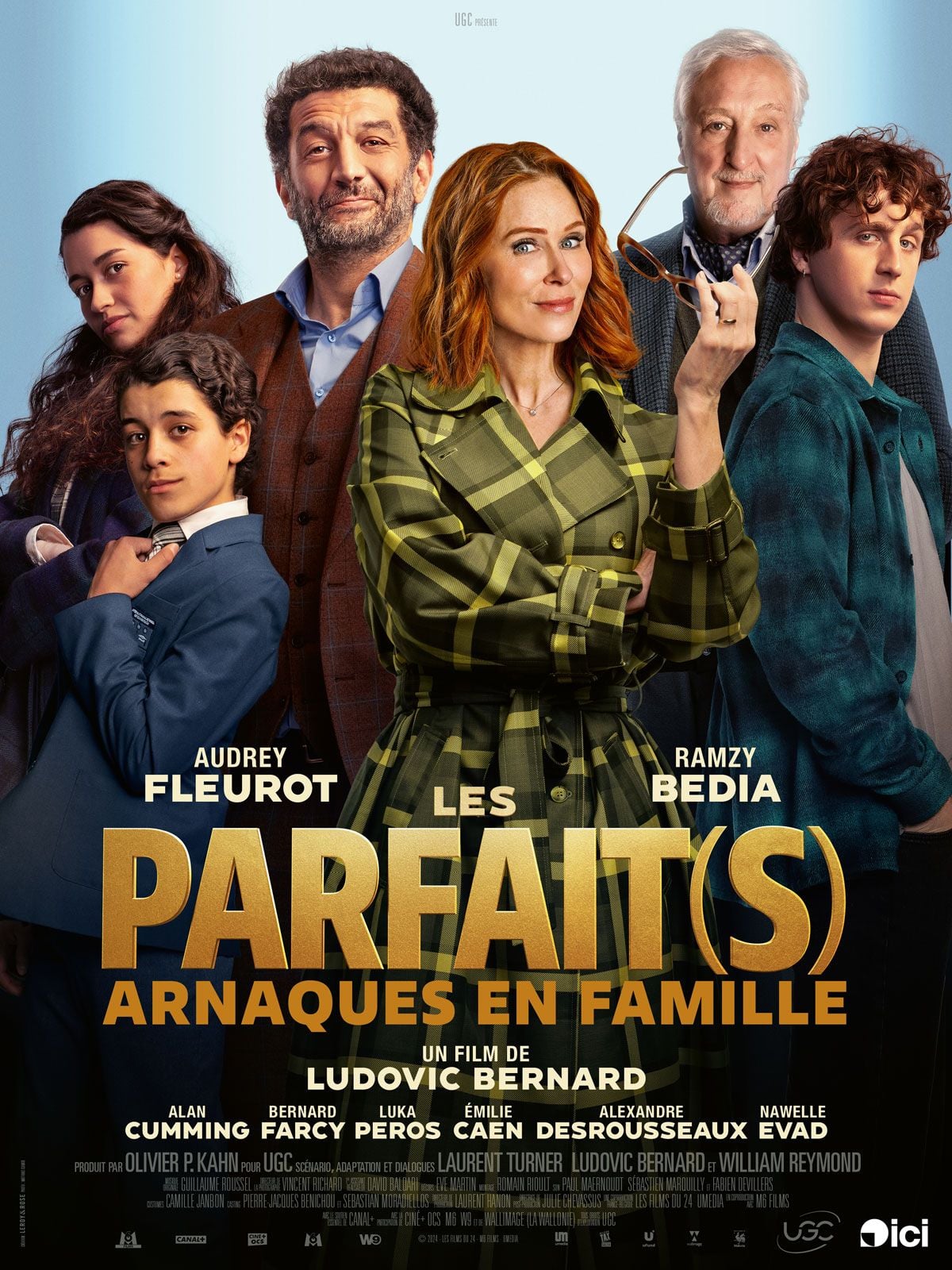 Affiche du film Les Parfait(s) : arnaques en famille avec Audrey Fleurot et Ramzy Bedia