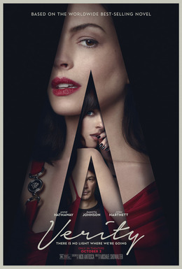Affiche officielle du film Verity avec Anne Hathaway et Dakota Johnson, sortie le 2 octobre