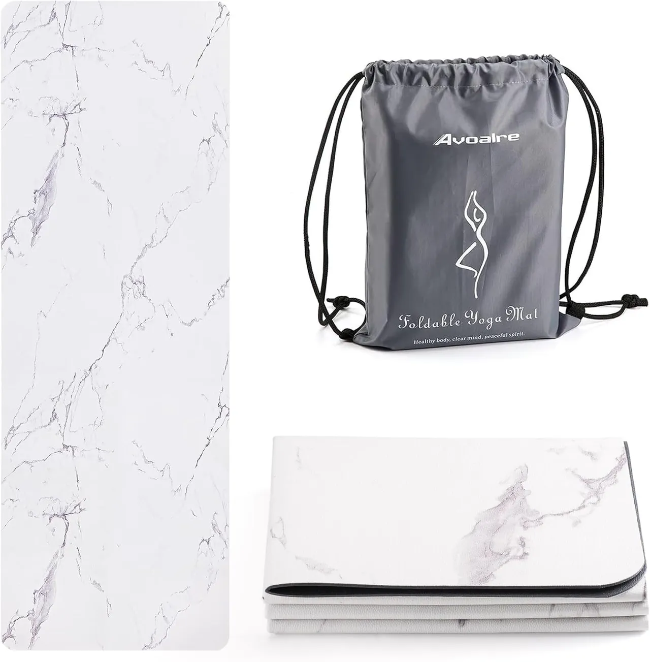 Avoalre Tapis de Yoga Voyage Pliable Antidérapant