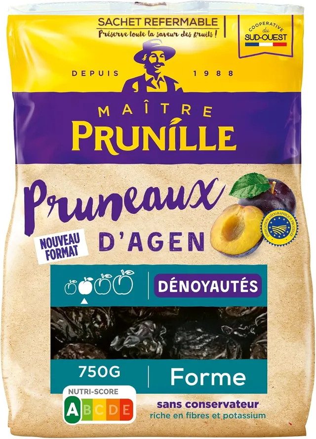 Pruneaux d'Agen dénoyautés Maître Prunille (750 g, IGP)