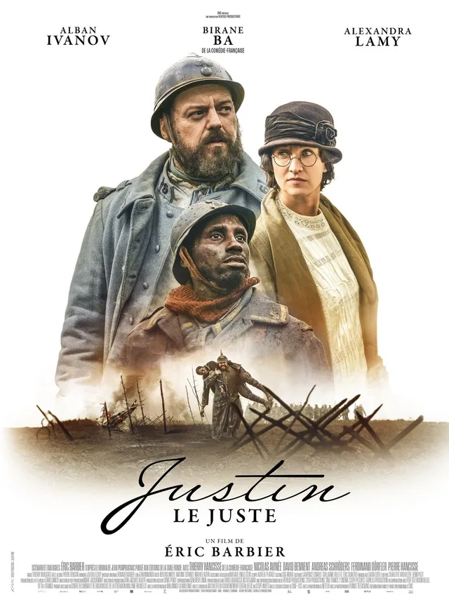 Affiche du film Justin le Juste d'Éric Barbier avec Alban Ivanov, Birane Ba et Alexandra Lamy