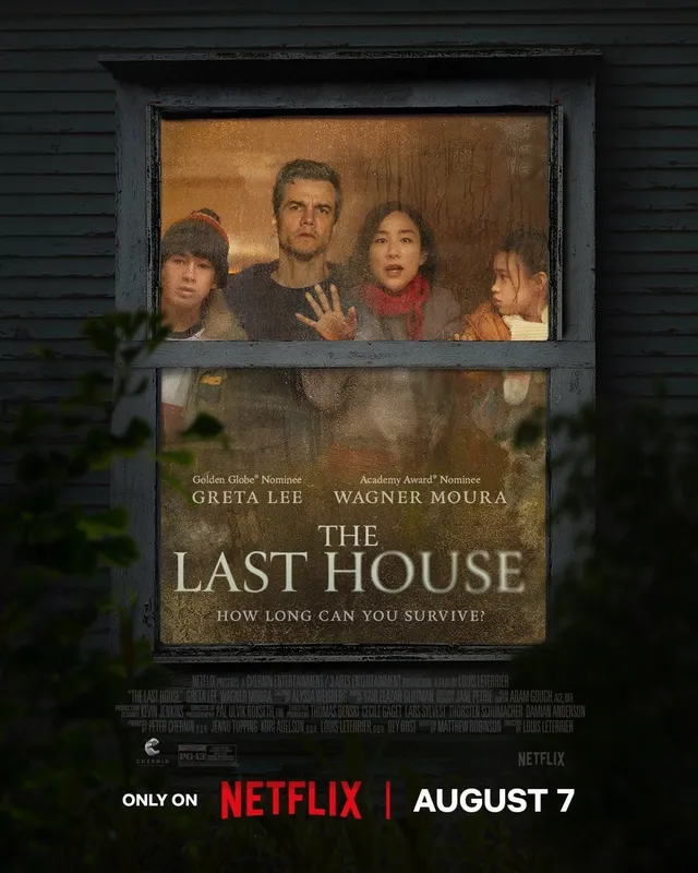 Affiche du film Le Dernier Refuge (The Last House) avec Greta Lee et Wagner Moura, sur Netflix