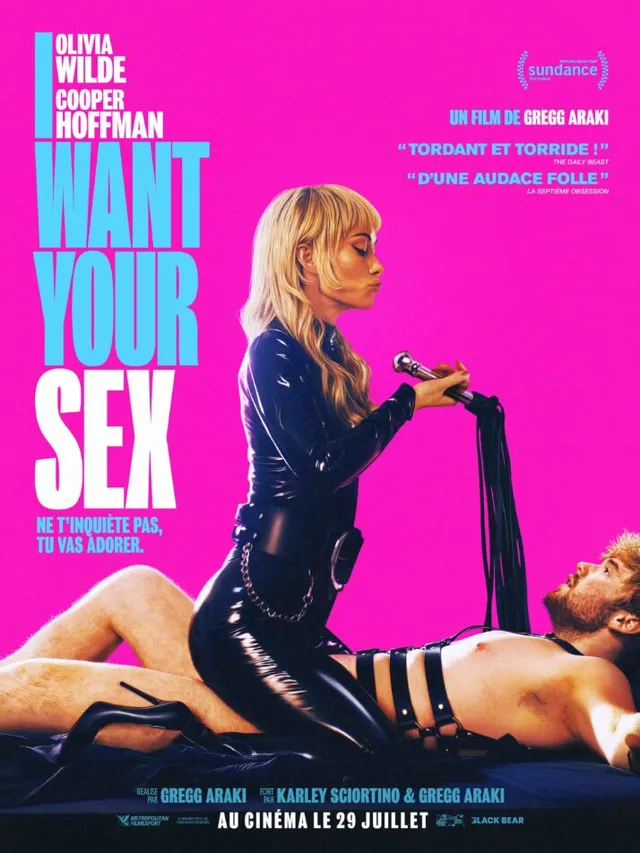 Affiche officielle du film I Want Your Sex de Gregg Araki, avec Olivia Wilde et Cooper Hoffman