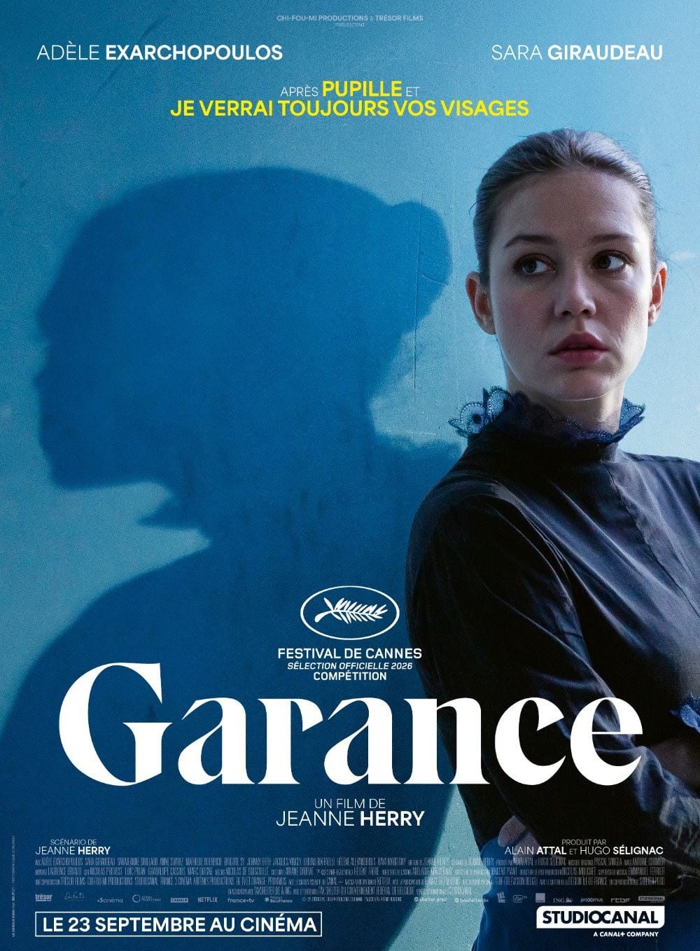 Affiche officielle du film Garance de Jeanne Herry avec Adèle Exarchopoulos, sortie le 23 septembre 2026
