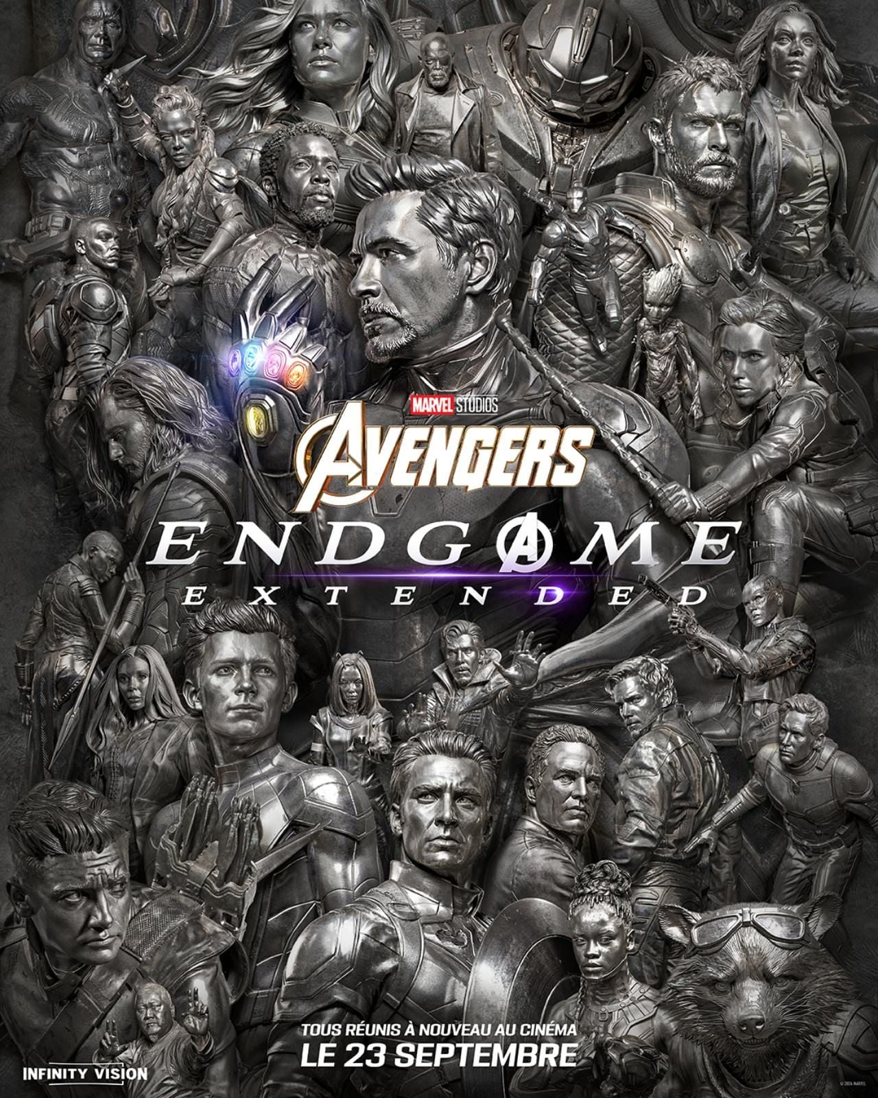 Affiche officielle d'Avengers: Endgame Extended, ressortie au cinéma le 23 septembre 2026